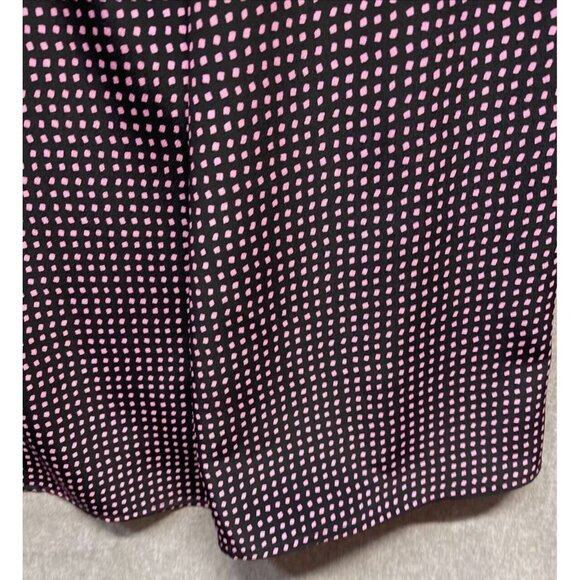Leslie Belle Womens Polka Dot Maxi Dress Size 8 Black Pink Sleeveless - Picture 11 of 14